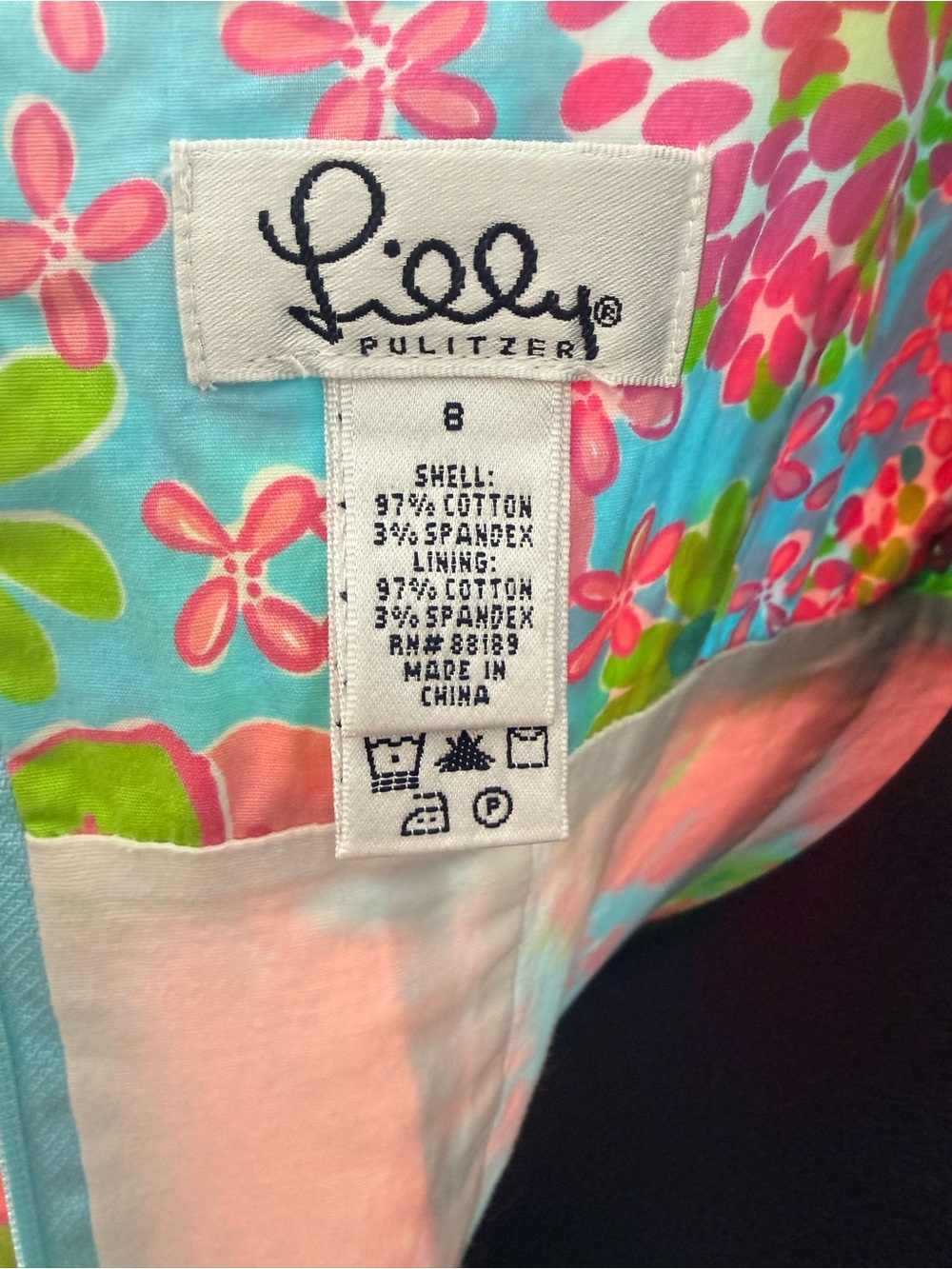Floral Elephant Spaghetti-Strap Sundress in Pink & Blue - Picture 5 of 6